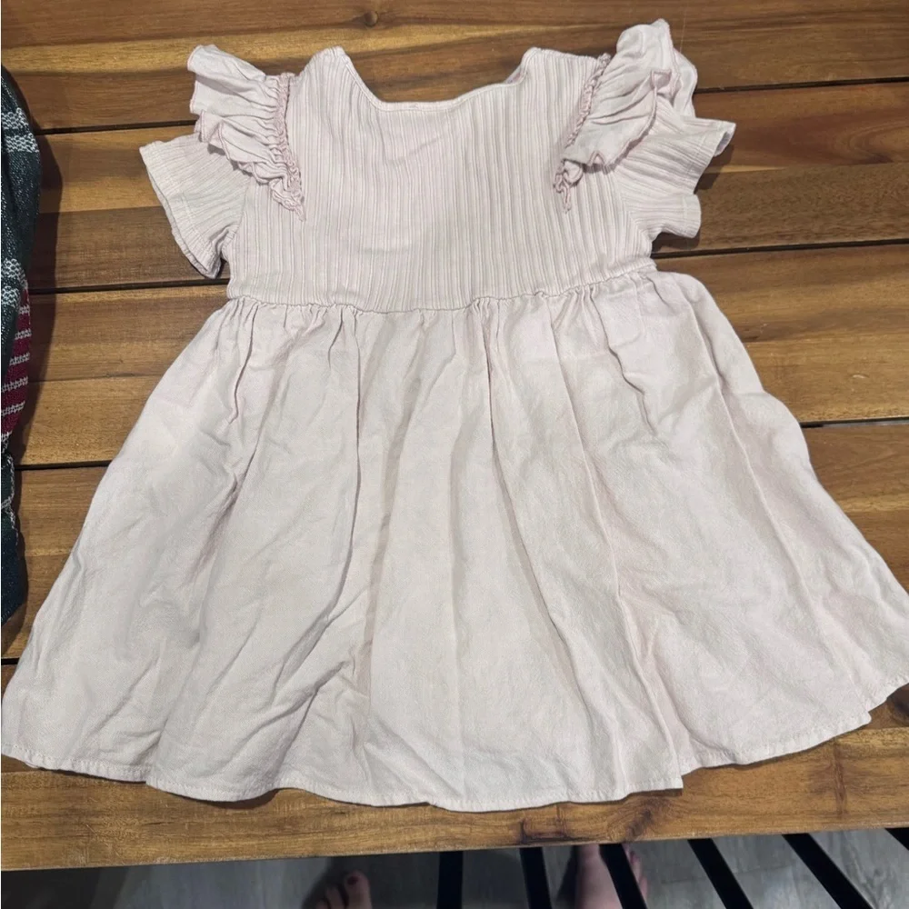 Zara Pink Ruffled Baby Dress 12-18mos